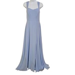 After Six Sky Blue Sweetheart Chiffon Gown Size 6R NWT Bridal Party Event